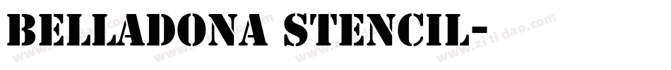 Belladona Stencil字体转换